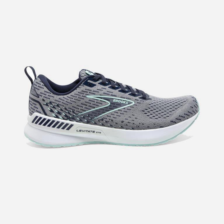 Brooks Levitate Gts 5 Israel - Women's Springy Road Running Shoes - Grey/Peacoat/Blue Light (19432-Z